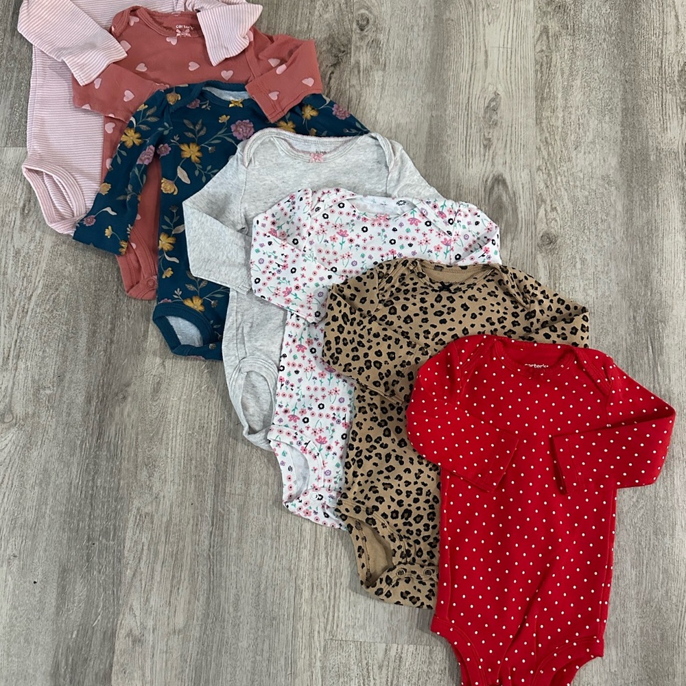 Bundle of carters bodysuits for baby